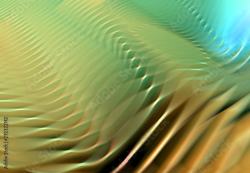 Green and yellow abstract wavy background with blurred motion effect