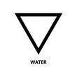 © shutterdesiatkin - Symbol of nature element, icon. Water. Black triangular sign. Vector illustration on white background.