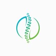 © SUPERGHONAM - chiropractic logo design template.Human spine symbol for medical logo.