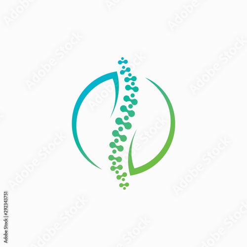 Cuadros en Lienzo chiropractic logo design template