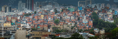 Rio de Janeiro downtown and favela Canvas Print
