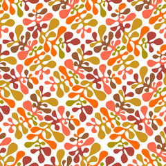 Poster - Vector Autumn seamless floral  pattern