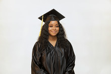 Graduation Portrait, Portrait Of An Attractive Female College Graduate
