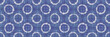 Polka dot ring tie dye seamless border pattern. Hand dyed effect wax batik circle. Spliced streaks of gradient dye gingham check background. Bleach resist blended texture geo effect ribbon trim edge