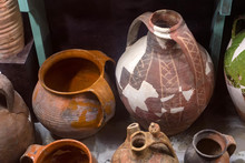 Ancient Ceramic Pottery Found In Tanais. Archeological Items
