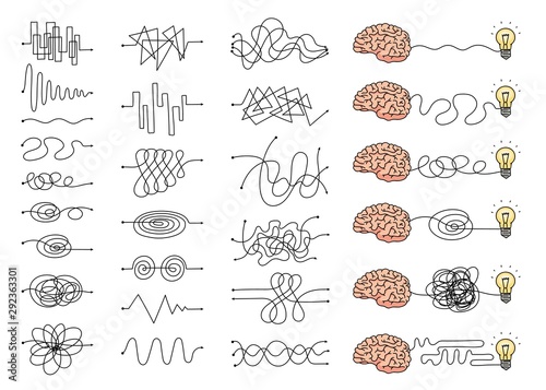 Cuadros en Lienzo A set of confusing thinking process, the emergence of an idea.