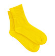 © valkoinen7 - yellow socks on an isolated white background