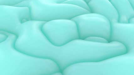 Wall Mural - 3d Looped abstract pastel background. Wavy surface with ripples.Trendy vibrant texture, fashion textile, graphic design, animated elastic texture.