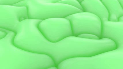 Wall Mural - 3d Looped abstract pastel background. Wavy surface with ripples.Trendy vibrant texture, fashion textile, graphic design, animated elastic texture.