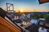 Fototapeta Paryż - Sunset from balcony in Frankfurt