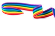 © Alexander - Gay pride rainbow curly ribbon isolated on white background. Abstract LGBT minimal concept