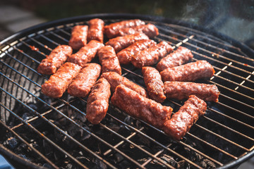 grilled meat rolls, Serbian dish 