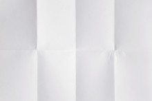 Blank White Sheet Of Paper Folded 3 Times