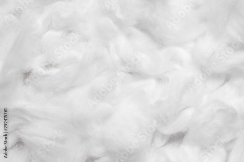 Cuadros en Lienzo Cotton soft fiber texture background, white fluffy natural material