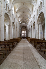 Wall Mural - interior view of the Abbey of Saint-Georges church in Boscherville