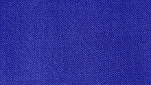 Blue Woven Fabric Texture Background. Closeup. Blue Textile Material Texture