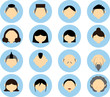 people in different races avatar isolated vector illustration set 
