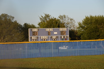 Wall Mural - softball scoreboard