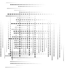 Poster - random grid, mesh pattern. grating, trellis texture. intermittent, interrupt lines lattice. intersecting segmented stripes. dashed crossing streaks design. abstract geometric illustration