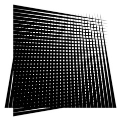 Poster - Grid, mesh element. cellular, reticular grate, lattice. array of bisect, overlap lines, stripes. geometric monochrome, black and white element, pattern. Intersect straight, parallel lines, stripes