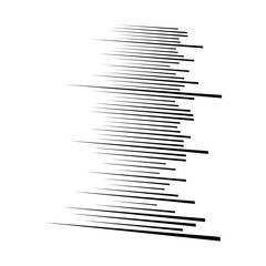 Fototapete - Random lines element. Random horizontal lines. Irregular straight, parallel stripes. Strips, streaks half-tone geometric pattern