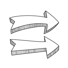 Poster - Vector arrows set. Handmade style.