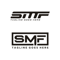 Wall Mural - Rectangle Initial SMF Logo design