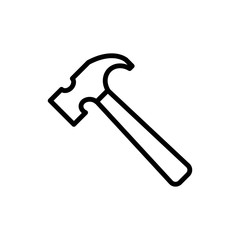 Wall Mural - hammer icon trendy