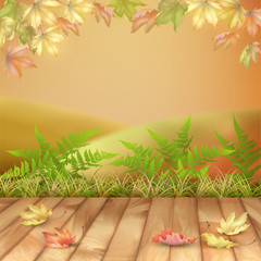 Wall Mural - Vector Autumn Background