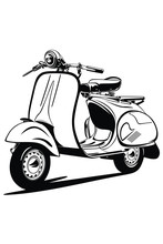 Classic Scooter Vintage Retro Design