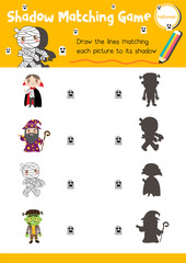 Wall Mural - Shadow matching game Halloween 2