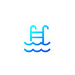 © nexusby - swimming pool icon, line vector