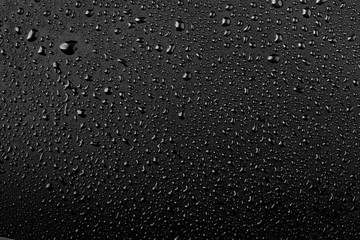 water droplets on black background