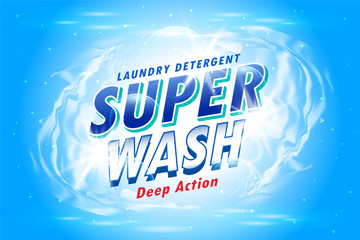 Wall Mural - laundry detergent packaging concept for super clean wash