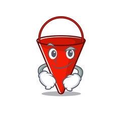 Sticker - Smirking fire bucket isolated with the cartoon