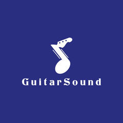 vector guitar music sound logo