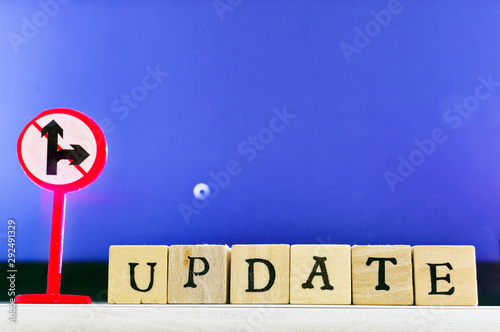 Cuadros en Lienzo Schrift Update mit Update-Vorgang im Hintergrund bei der Konfiguration des Compu