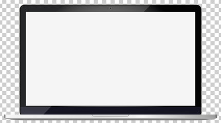Poster - Vector laptop isolated on white background with transparent shadow