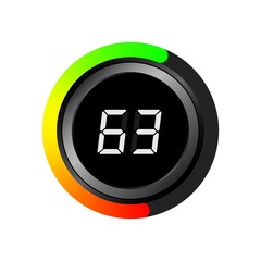 Poster - Vector modern stopwatch, timer, speedometer, sport clock.
