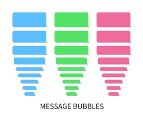 Poster - Message bubbles design template for messenger chat or website. Flat concept design element for web and apps.