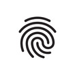 Fingerprint vector icon, security symbol. Simple, flat design for web or mobile app