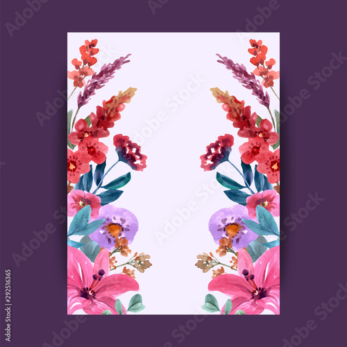 frame with flowers