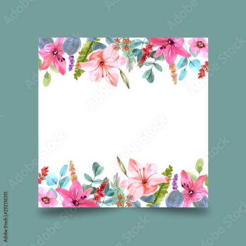 frame with flowers