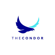Condor Logo Simple Flying Abstract Bird Vector For Business Or Animal Graphic Design Template