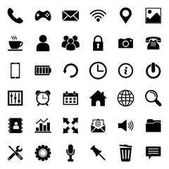 Fototapete - web icon set vector design symbol