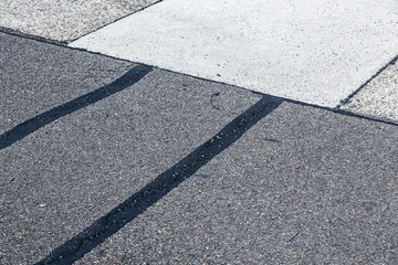 road marking and signs on an old airstrip