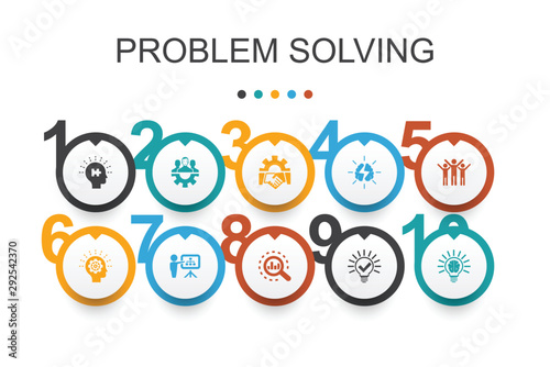 Cuadros en Lienzo problem solving Infographic design template