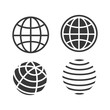 Leinwandbild Motiv Set of Earth globe icon