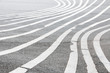 © Gustavo Muñoz - Scene of the asphalt floor with white stripes in Superkilen Park