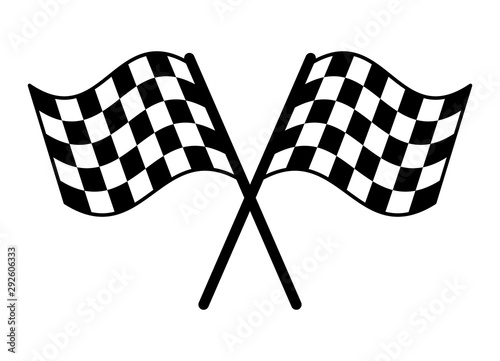 Download Checkered or chequered flag for car racing flat vector ...